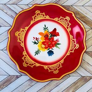 Pioneer Woman Dessert/Salad Plate Red Gold Winter Bouquet Floral 8.5 Replacement